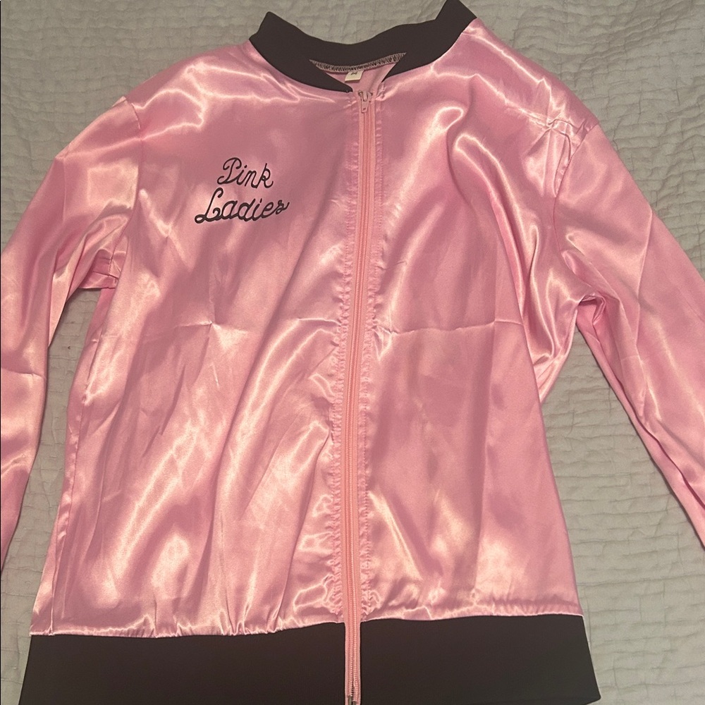 Link Pink Satin Bomber Jacket